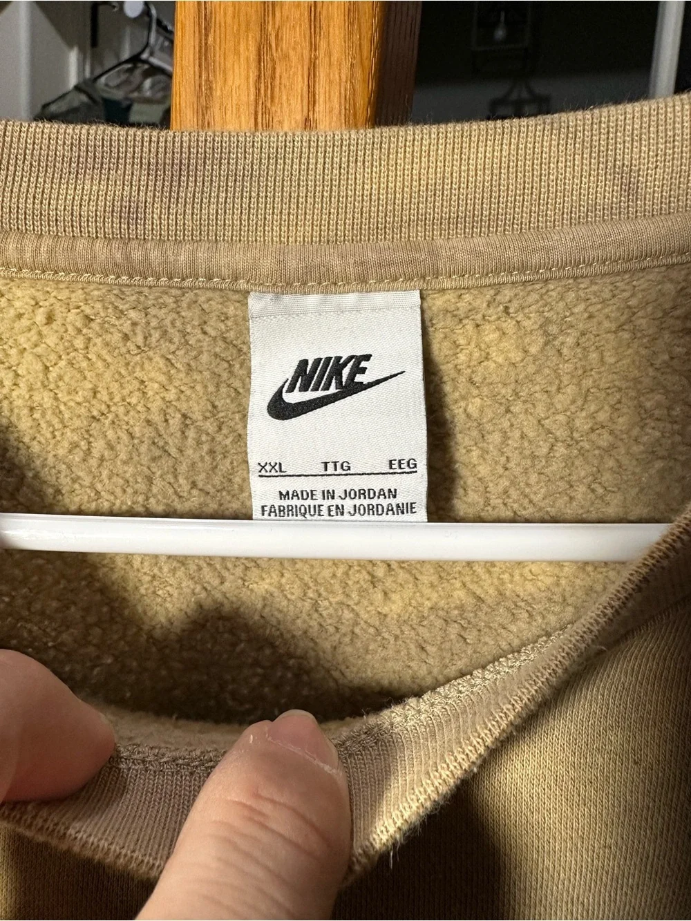 Nike Club Fleece Crewneck Sweatshirt Tie Dye Brown Tan